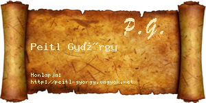 Peitl György névjegykártya